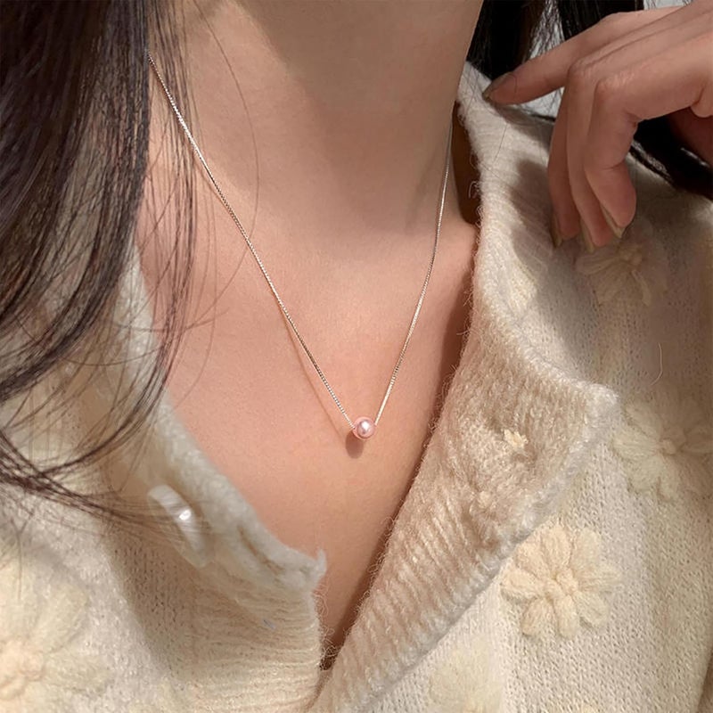 Sereney Birthday Gifts for Girls Women, Sterling Silver Pearl Necklace as 7 9 10 11 13 15 16 18 21 30 40 50 60 Year Old Birthday Gifts, Single Pearl Necklace as Bday Gifts for Friends Lockets - Image 3
